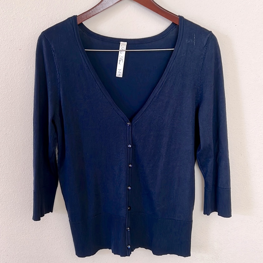 Pina Rossi Blue Cardigan